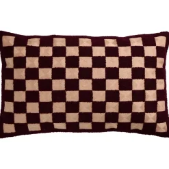 Kussen Lentini Bordeaux 30x50 cm