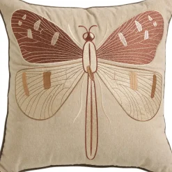 Kussen Libelle Taupe 45x45 cm
