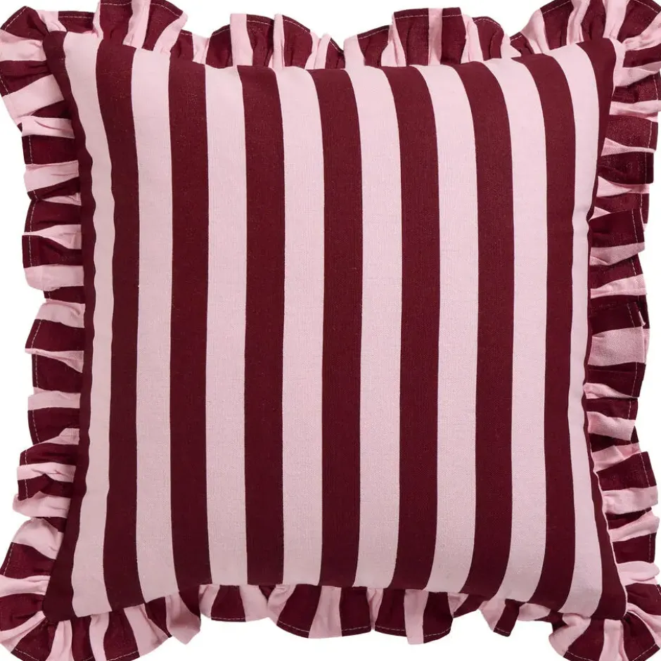 Kussen Stripe Bordeaux 45x45 cm