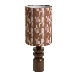 Lampenkap Ares Print Bruin/Roze