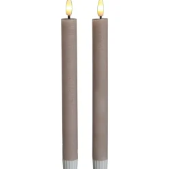LED Kaars Beige - 2 Stuks