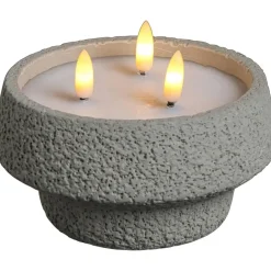 LED Kaars Cement Structuur Grijs