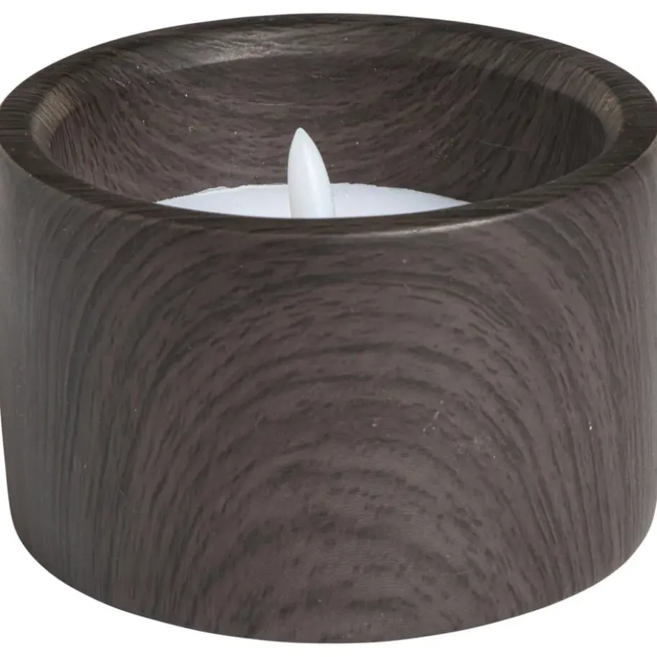 LED Kaars Donker Hout