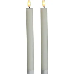 LED Kaars Ecru - 2 Stuks