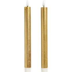 LED Kaars Goud - 2 Stuks