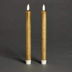 LED Kaars Goud - 2 Stuks