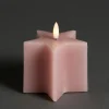 LED Kaars Ster Roze 10 cm