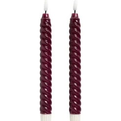 LED Kaars Swirl Paars - 2 Stuks