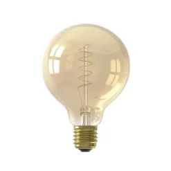 Led lamp 95 mm Flex Goud E27 4W Dimbaar