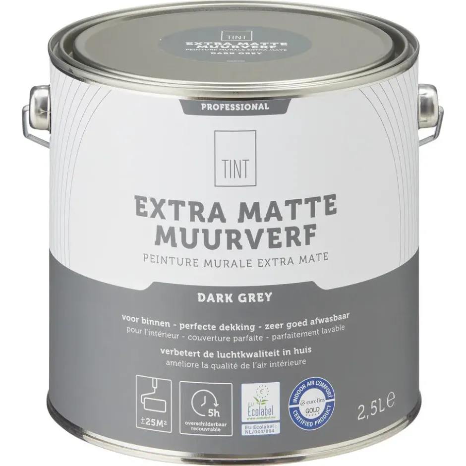 Muurverf Professional Dark Grey 2.5 l