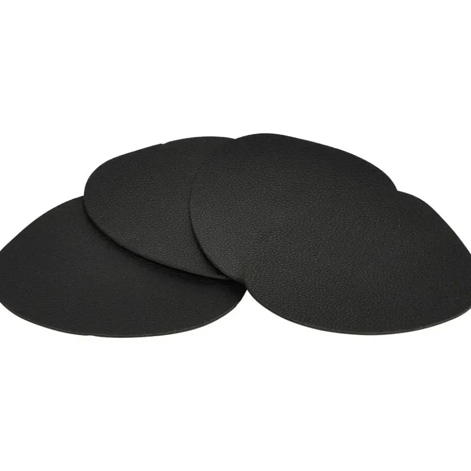 Onderzetters Organic Zwart - 4 Stuks