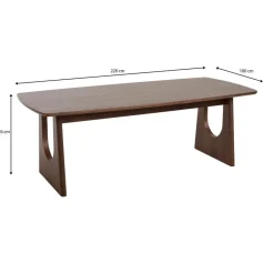 6-persoons eettafel Ferrara Walnootlook