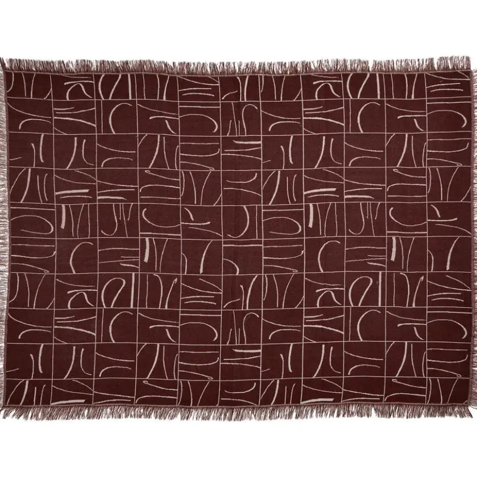 Plaid Millau Bordeaux 130x170 cm