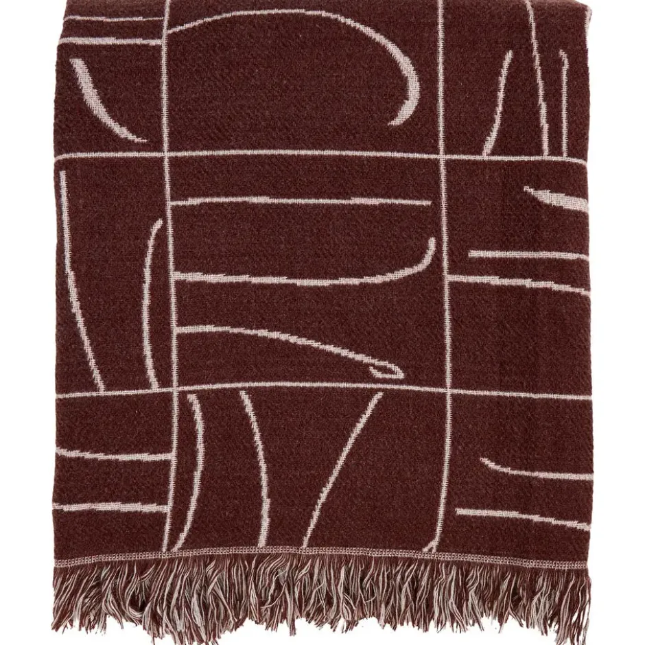 Plaid Millau Bordeaux 130x170 cm