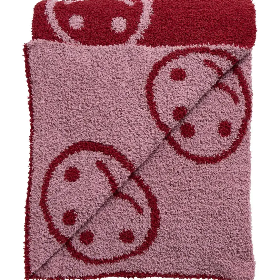Plaid Smileys Roze 130x170cm