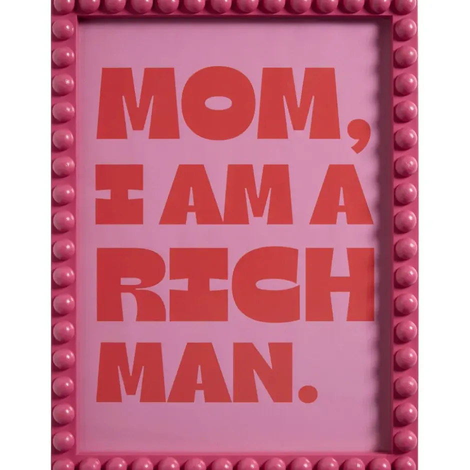 Poster Rich Man Roze 30x40 cm
