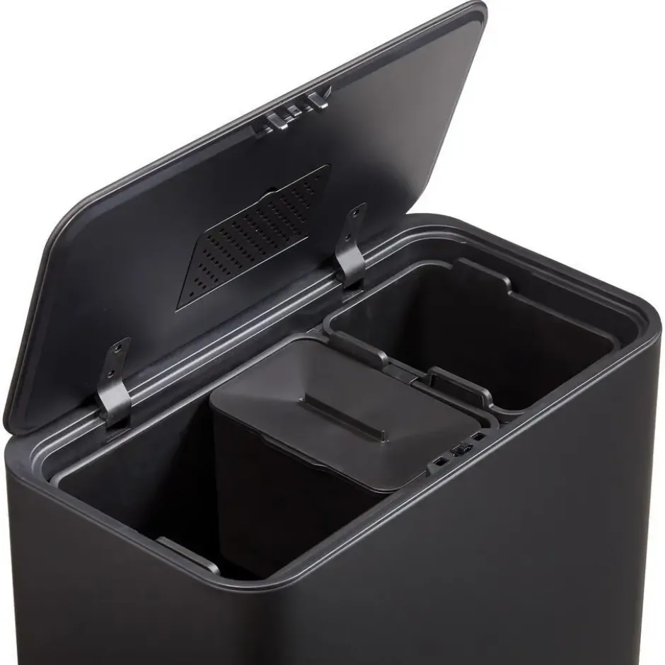 Prullenbak Op Pootjes 28+12+5 Liter Zwart