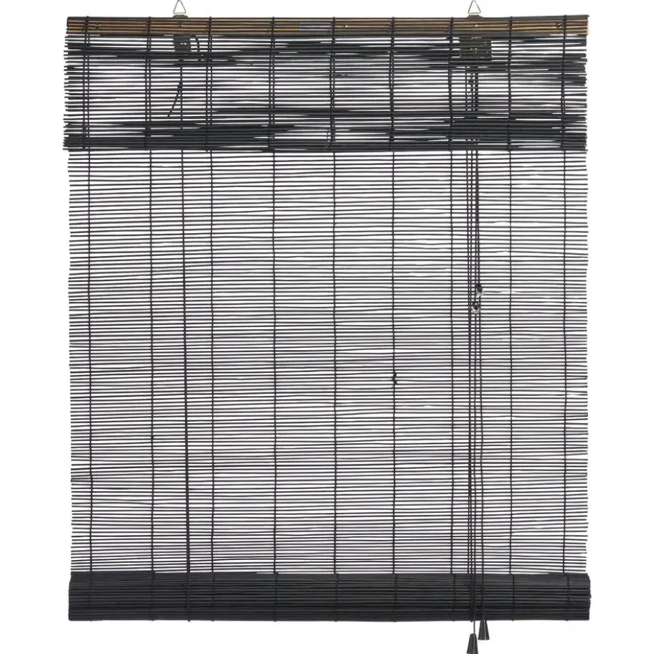 Rolgordijn Bamboe Zwart 150x160 cm
