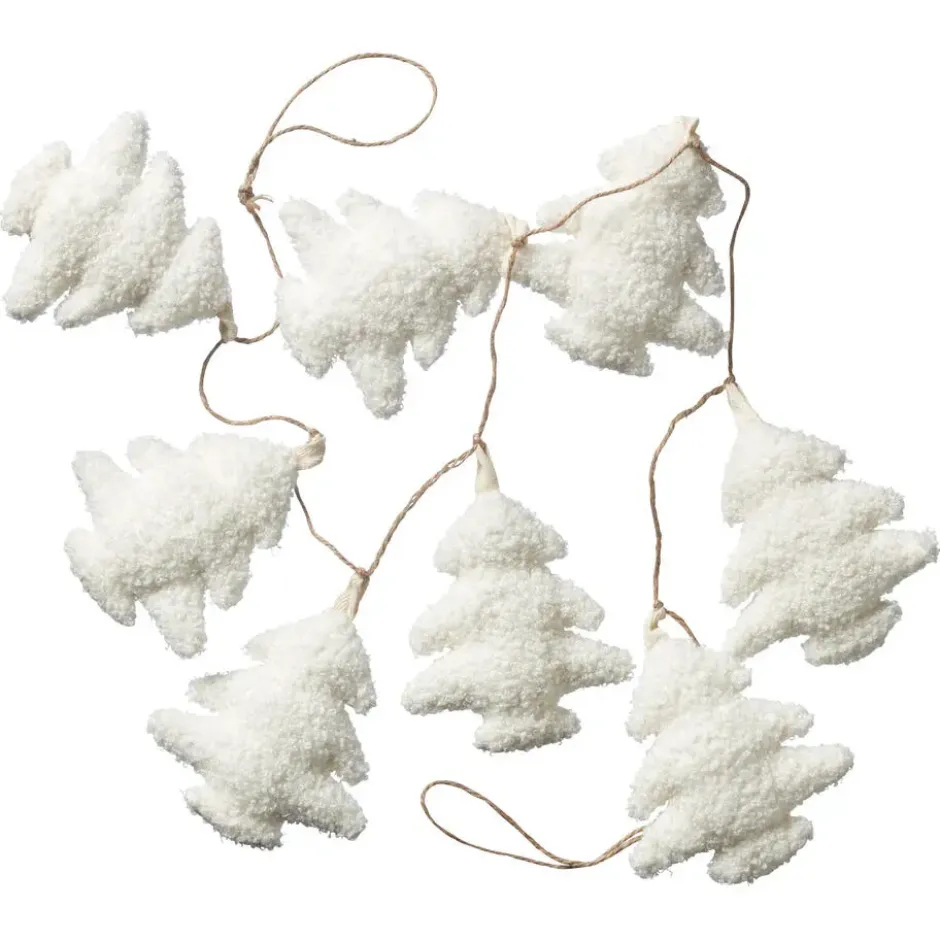 Slinger Kerstboom Teddy Wit