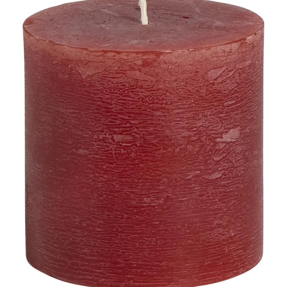 Stompkaars Rustiek Rood 10x10 cm