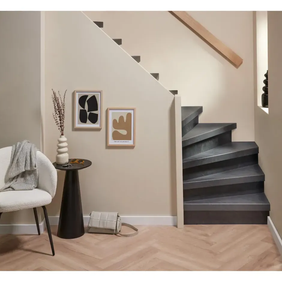 Stootbord Concrete Antraciet 2st - 136cm