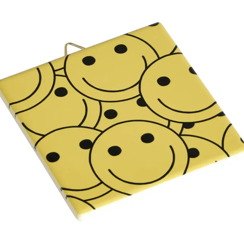 Tegeltje Met Tekst Smiley Geel