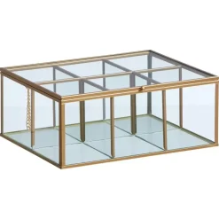 Theedoos Glas Goud