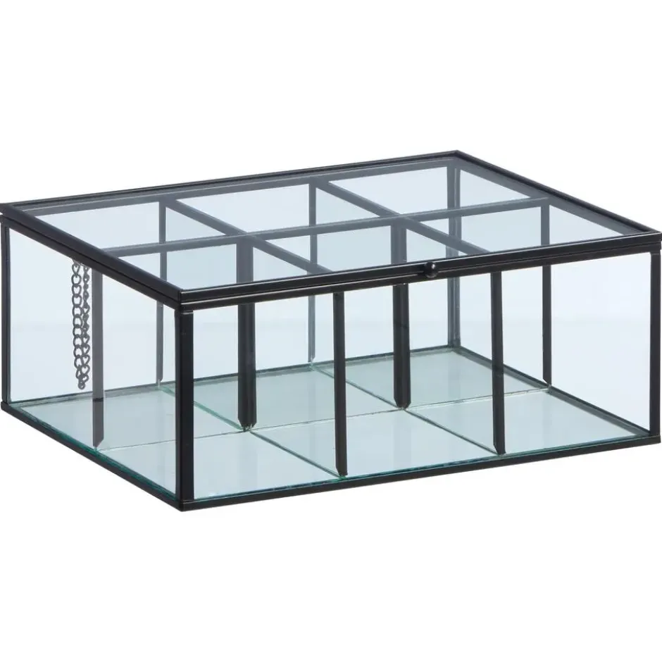 Theedoos Glas Zwart