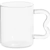 Theeglas Met Oor Swirl Transparant 400ml