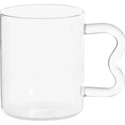 Theeglas Met Oor Swirl Transparant 400ml