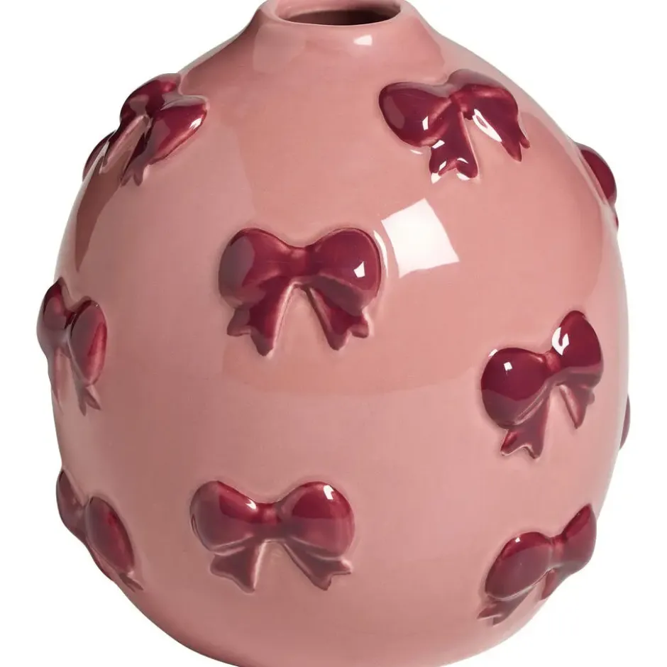Vaas Strikjes Roze/Paars