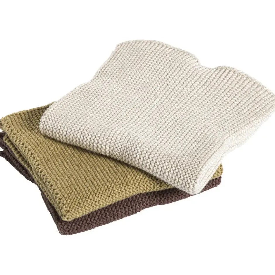 Vaatdoekjes Nordic Katoen Beige - 3 Stuks
