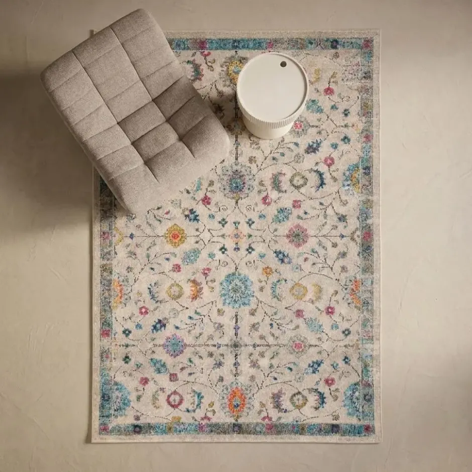 Vloerkleed Tereza Bloem Grijs 160x230 cm