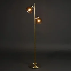 Vloerlamp Vari Goud/Bruin