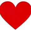 Wanddecoratie Heart Acryl Rood