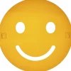 Wanddecoratie Smiley Acryl Oranje