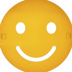 Wanddecoratie Smiley Acryl Oranje