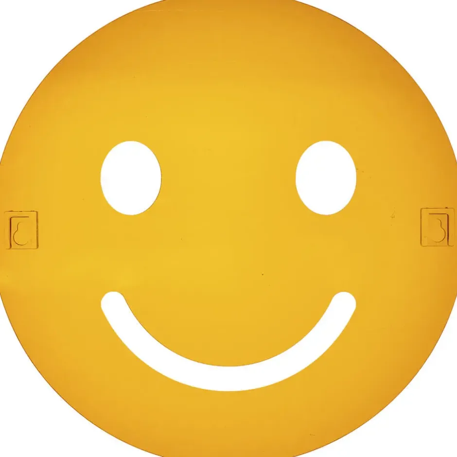 Wanddecoratie Smiley Acryl Oranje