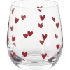 Waterglas Hartjes Rood 280ml