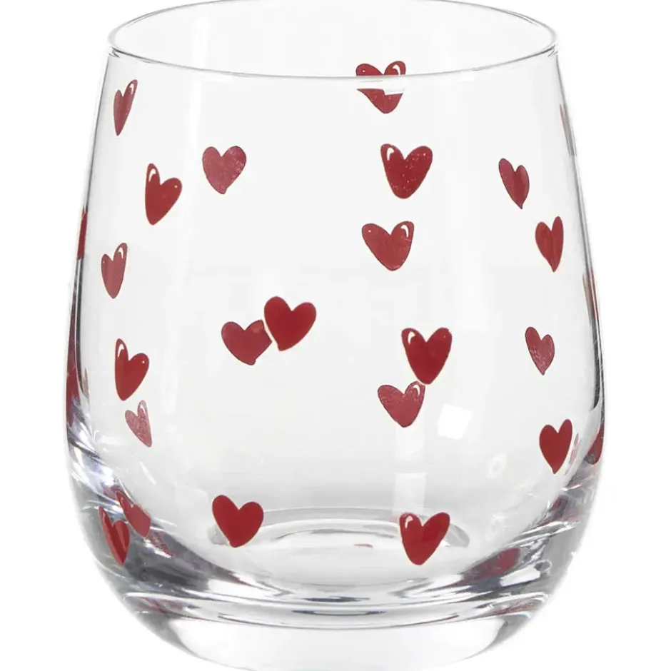 Waterglas Hartjes Rood 280ml