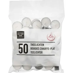 Waxinelichtjes - 6 Uur - 50 Stuks