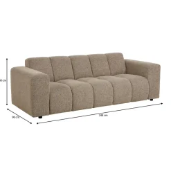 3 zits bank Carino Taupe